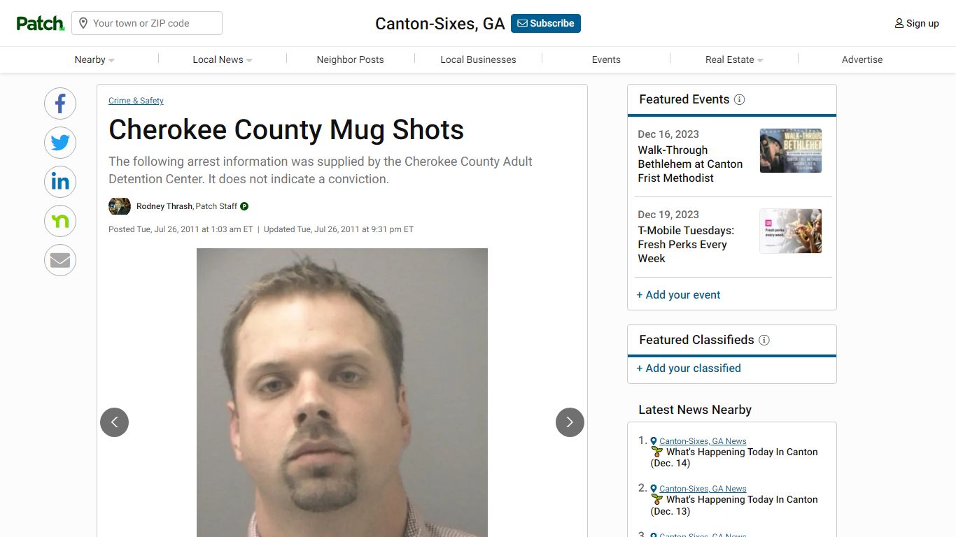 Cherokee County Mug Shots | Canton, GA Patch